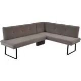 K+W Komfort & Wohnen Eckbank K+W KOMFORT & WOHNEN, braun (hellbraun), B:207cm H:87cm T:157cm, Sitzbänke, Eckbank, Polstereckbank in Spitzkissenoptik, Sitz und Rücken gesteppt