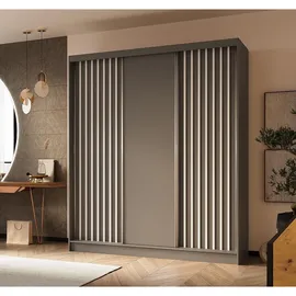ax living Schwebetürenschrank Cabinio 180 x 216,1 x 61 cm Grau