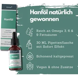 Exvital Hanfsamenöl Tropfen 30 ml