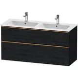 Duravit Waschtischunterschrank 2 Auszüge 128 x 62,5 x 46,2 cm Eiche Schwarz Matt
