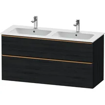Duravit Waschtischunterschrank 2 Auszüge 128 x 62,5 x 46,2 cm Eiche Schwarz Matt