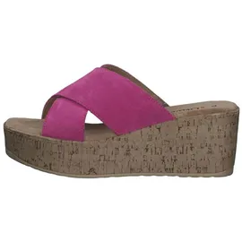 s.Oliver Damen Pantoletten aus Leder Plateau, Rosa (Pink), 39 EU