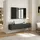 [en.casa] Evaton TV-Lowboard 160 x 32 x 30 cm Dunkelgrau Spanplatte