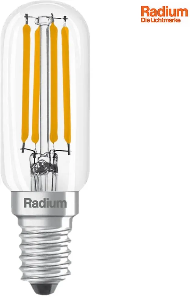 RADIUM LED Filament Röhrenform TUBE T26 40 827/C, E14, 4W 2700K 470lm 300°, schaltbar, schaltbar, klar RA43920789