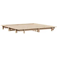 VidaXL Massivholzbett ohne Matratze 200x200 cm Kiefer