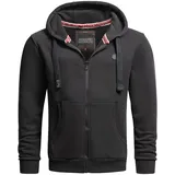 Alessandro Salvarini Sweatjacke ALESSANDRO SALVARINI "ASLomborio", Herren, Gr. L (52), schwarz, Obermaterial: 65% Baumwolle, 35% Polyester, Sweatjacken Sweatjacke, warme Kapuzenjacke
