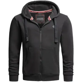 Alessandro Salvarini Sweatjacke ALESSANDRO SALVARINI "ASLomborio", Herren, Gr. L (52), schwarz, Obermaterial: 65% Baumwolle, 35% Polyester, Sweatjacken Sweatjacke, warme Kapuzenjacke