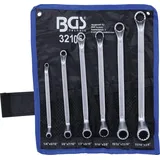BGS Doppel-Ringschlüssel-Satz gekröpft Zollgrößen SW 1/4 Zoll - 3/4 Zoll 6 teilig