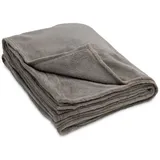 Wohndecke Decke mit Ärmeln - XL Kuscheldecke - Microfaser, HOMELEVEL grau