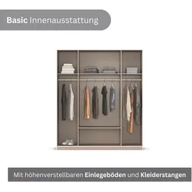 Rauch Wäscheschrank GAMMA 181 x 248 x 54 cm Eiche artisan/Champagner