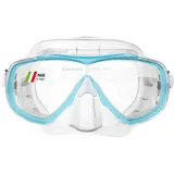 Cressi Estrella Mask Clear/Aquamarine - Schnorchelmaske für Erwachsene Estrella, Transparent/Aquamarin, Einheitsgröße, Einheitsgröße