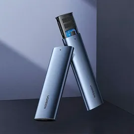 UGREEN 10902 Speicherlaufwerksgehäuse SSD-Gehäuse, M.2 M.2, USB Anschluss, Silber