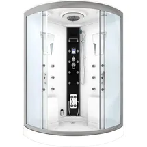 SeniorBad Dusche Duschkabine D26-EH-EC-EA Duschtempel Sauna 130x130 cm MIT 2K Scheiben Versiegelung - Weiß