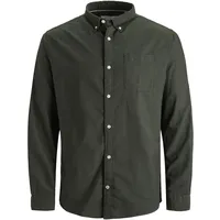 JACK & JONES Oxford Plus Size Langarmhemd Forest Night