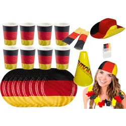 Amscan - Großes Deutschland Fan-Set (23-teilig)