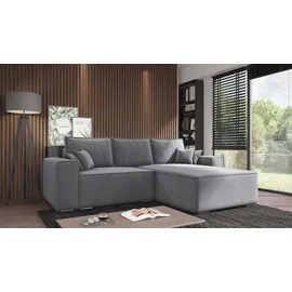 e-meubles Ecksofa mit Schlaffunktion und Bettkasten, Couch für Wohnzimmer, Schlafsofa Sofagarnitur Sofa Eckcouch L-form mit Bettfunktion 250x... - Creme