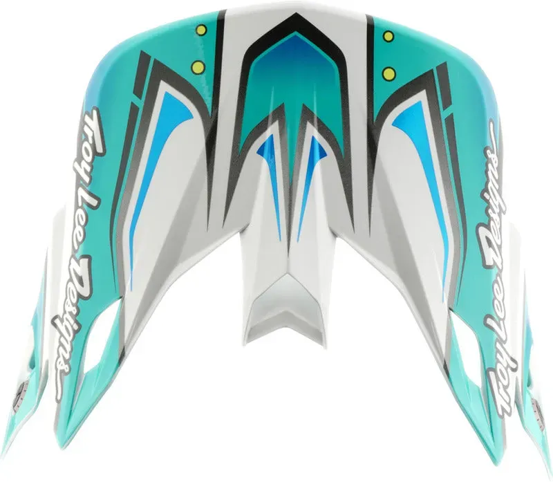 Troy Lee Designs Se5 Composite Motocrosshelmschirm Crest Real Petrol - Einheitsgröße Erwachsene