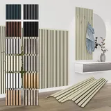 HEXIM Akustikpaneele 138,5x60cm Holz Comfort - flexible Holzpaneele Platten Lamellenwand MDF Wandpaneele Lamellenverkleidung Wandverkleidung schalldämmend (0.83m2 Palomino)