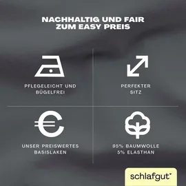 schlafgut Easy Jersey 120 x 200 - 130 x 220 cm gray deep