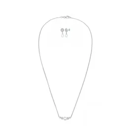 ELLI PREMIUM Schmuckset Damen, Klassisch mit Perle und Kristalle 925 Silber