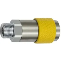 Riegler Kupplung Unv. Dreh-Sicherheitskupplung NW 6, ISO 6150 C, G 1/4 AG, gelb