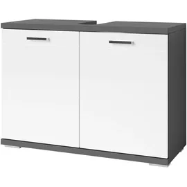 byLIVING Waschbeckenunterschrank Nebraska, Breite 80 cm, anthrazit/weiß