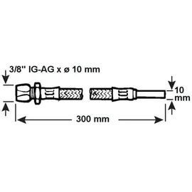 CORNAT Flexibler Verbindungsschlauch KTW-A, 3/8 IG-AG.. - Installation