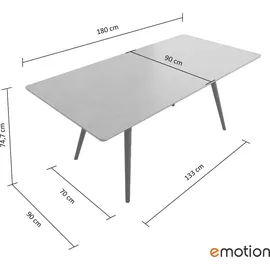 magnolia home Esstisch 180 x 76 x 90 cm weiß