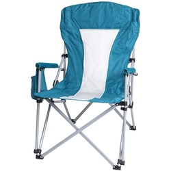Campingstuhl MCW-L50, Klappstuhl Anglerstuhl Regiestuhl, waschbar Schutzhülle Stahl Stoff/Textil ~ türkis