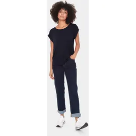 St Tropez Saint Tropez Rundhalsshirt Basic in edler LYOCELL Qualität blau M (38)