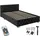 Tectake Polsterbett 140 x 200 cm Schwarz