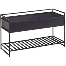 KADIMA DESIGN Schuhbank 90 x 52 x 38 cm schwarz / schwarz