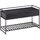 KADIMA DESIGN Schuhbank 90 x 52 x 38 cm schwarz / schwarz