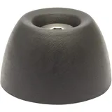 Wagner Retro Boden- und Wand-Türstopper OUTDOOR - Ø 50 x 30 mm, schwarzer Vollgummi wetterfeste Edelstahlschraube, - 15520011