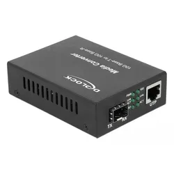 Delock Medienkonverter - 10GbE - 1000Base-T, 1000Base-X, 10GBase-T, 10GBase-R, 2
