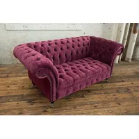 JVmoebel Chesterfield-Sofa Big Textil Design Sofa im Chesterfield-Stil für Wohnzimmer, Made in Europa rosa