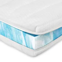 AM Qualitätsmatratzen Topper für Boxspringbett 130 x 200 cm weiß