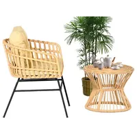 JV Möbel Gartenmöbel Set 2-tlg. Beige