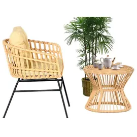 JV Möbel Gartenmöbel Set 2-tlg. Beige