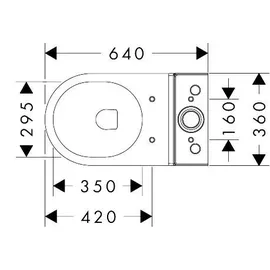 Hansgrohe EluPura S Stand-WC mit WC-Sitz Weiß
