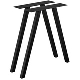 [en.casa]® 2er-Set Tischgestell 70x72 cm Metallgestell Schwarz