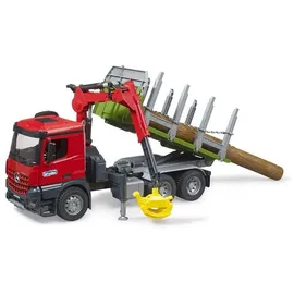Bruder 03669 - MB Arocs Holztransport LKW grau 1:16