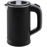 Reisewasserkocher Klein, 600W Electric Kettle, 0.8L Wasser Kocher Mini Wasserkocher Reise Überhitzungsschutz und Anti-Trockenbrand-Funktion Reise Wasserkochers (Schwarz)