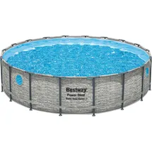 BESTWAY Power Steel Swim Vista Ø 549 x 122 cm Rund Grau