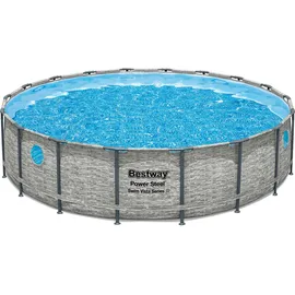 BESTWAY Power Steel Swim Vista Ø 549 x 122 cm Rund Grau