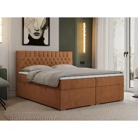 MKS Boxspringbett 160 x 200 cm H4 Orange