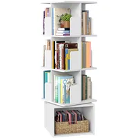 VASAGLE Drehbares Bücherregal 40 x 40 x 124,6 cm Wolkenweiß