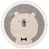 Lytte Kinderteppich Momo Grau, ø 120 cm, - Teppich Kinderzimmer