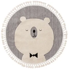 Lytte Kinderteppich Momo Grau, ø 120 cm, - Teppich Kinderzimmer