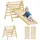 aiyaplay Kletterdreieck 2 in 1 Set mit Rutsche Naturholz